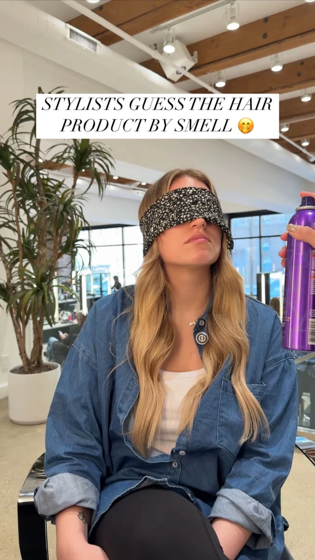 STYLISTS GUESS THE HAIR PRODUCT BY SMELL - PART 2 👃🫣

featuring @oribe & @kerastase_official 

@hairbyhaileyfay @colorbygabbyg 🤍

#hairproducts #chicagohairsalon #chicagohairstylist #salonlife 

stylists guess the hair product by smell | guess the smell | chicago hair salon | chicago hairstylist | hair products | salon life | salon fun |